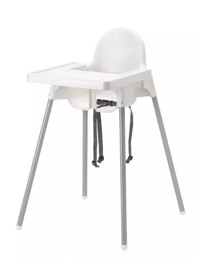 Buy Adjustable baby dining chair with tray and safety belt in Saudi Arabia