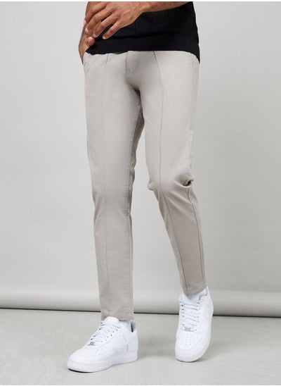 Buy Pintuck Detail Stretch Cotton Skinny Chinos in Saudi Arabia