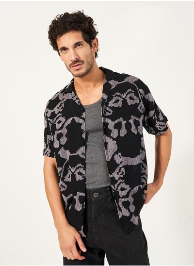 Buy Relaxed Fit All Over Print Shirt in Saudi Arabia