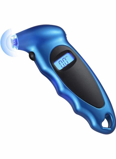 اشتري Portable Digital Tyre Pressure Gauge, Accurate 150 PSI 4 Ranges with Backlight LCD Display for Cars Bikes Motorcycles, Not compatible Presta Valves في السعودية