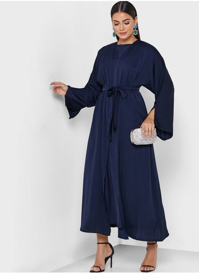 Buy Contrast Abaya With Inner in UAE