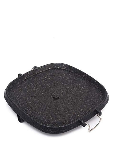 Buy Griddle Pan, Korean-style Square Grill Pan Cast Iron Square Frying Pan with Maifan Stone Coated Surface Non-stick Smokeless Stovetop Plate for Indoor Outdoor BBQ in Saudi Arabia