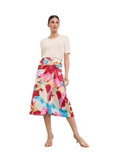 Buy Patterned skirt with a tie detail in Egypt