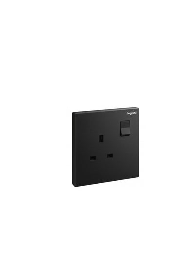 Buy Legrand Galion Black Single BS 13A Switch Socket in UAE