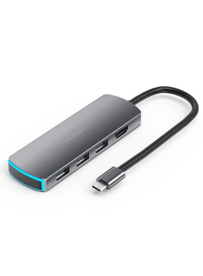 اشتري USB C Hub,6 In 1 Type C Adapter With 4K HDMI Port,3 USB 3.0 Ports,SD & TF Card Slots في الامارات