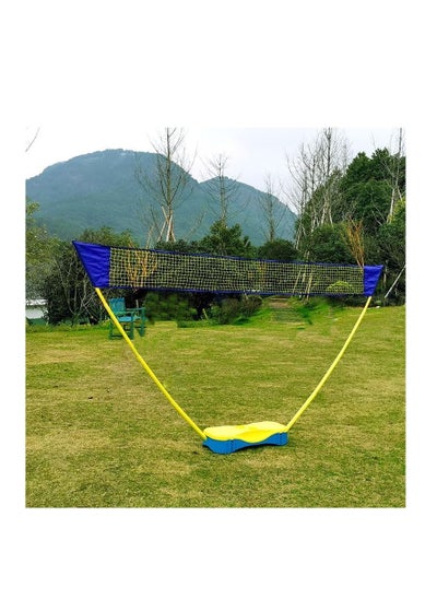 Buy Portable Badminton Net Folding Badminton Tennis Volleyball Net Set with Poles Freestanding Carry Base Easy Setup for Family Sports Indoor Outdoor Court Backyard Beach Setting Game in UAE