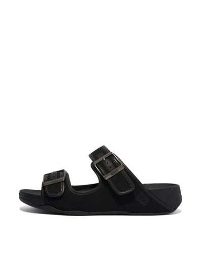 Buy 049-761 Fitflop Mens Sandals GD6-001 Gogh Moc Buckle Slide Black in UAE