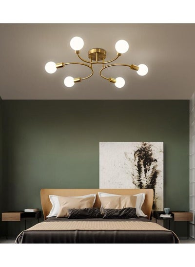 اشتري 6 head Modern Chandelier LED Ceiling Lamp For Bedroom Living Room Ceiling Light, without bulbs في السعودية