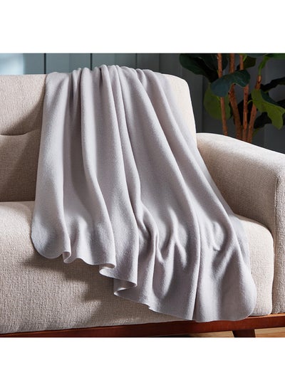 Buy Atlanta Solid Recycled Polar Fleece Throw 160x120 cm in Saudi Arabia