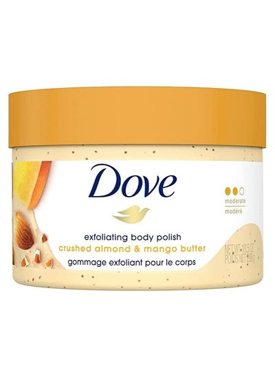 Buy Dove Crushed Almond & Mango Butter Exfoliating Body Polish Scrub (298g) in UAE