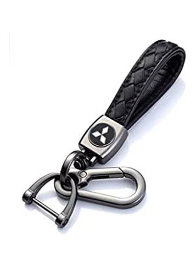 Buy High Quality Braided Leather Car Keychain Compatible With Mitsubishi Lancer Logo in Egypt