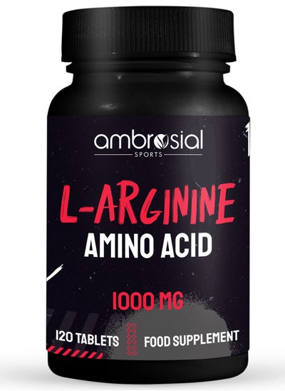 Buy L-Arginine Amino Acid 1000mg for Boosting Stamina And Supporting Rapid Muscle Pump High Absorption Supplement - Pack of 1-120 Tablets in UAE