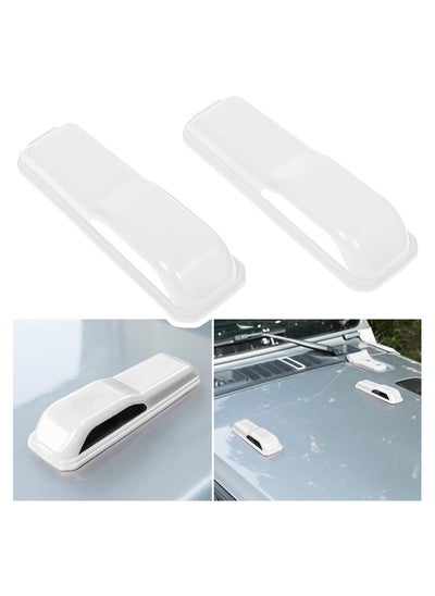 Buy Engine Hood Hinge Cover Trim Exterior Accessories Decoration for 2018-2022 Jeep Wrangler JL JLU Sports Sahara Freedom Rubicon Unlimited Gladiator JT 2-Door & 4-Door (White 2PCS) in Saudi Arabia