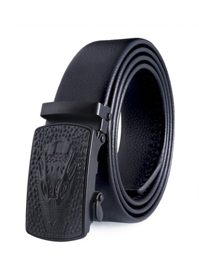 Buy 130CM Creative Casual Versatile Wear Resistant Leather Automatic Buckle Belt in UAE