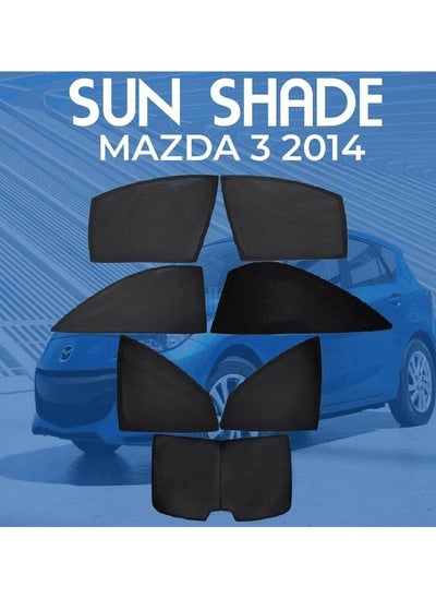 اشتري MAZDA 3 2014 High-Quality Car Sunshade All Side Sunshade UV and Heat Protection Front Back Sides Sun Shades في السعودية