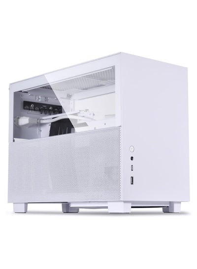 Buy Lian Li Q58 WHITEColor SPCC/Aluminum/Tempered Glass Mini Tower Computer Case in Saudi Arabia