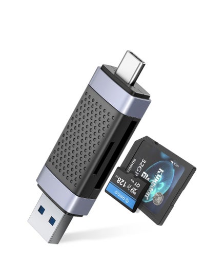 اشتري SYOSI SD Card Reader, USB 3.0 Card Adapter Portable 2 Slots for TF SD Micro SD, USB C Memory Card Reader Adapter Compatible for MacOS Windows Linux PC Laptop Smartphone في الامارات