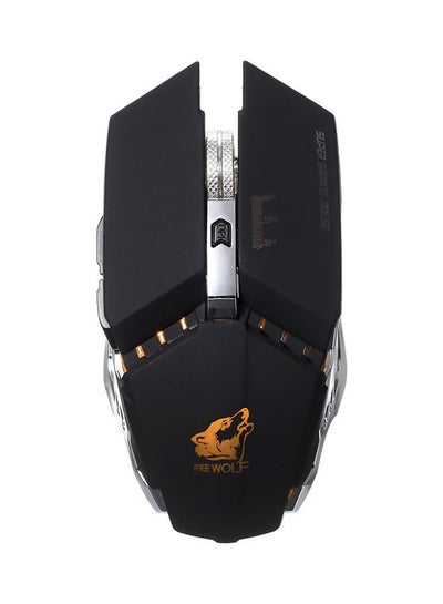 Buy Wireless Gaming Mouse Black/Silver/Orange in Saudi Arabia
