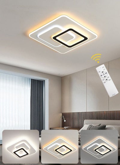Buy Square LED Acrylic Ceiling Light with Remote Control/3000-6500K/50cm in UAE