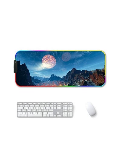 اشتري 260x390x3mm F-01 Rubber Thermal Transfer RGB Luminous Non-Slip Mouse Pad(Snow Peak) في السعودية