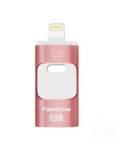 Buy 128GB USB Flash Drive, Shock Proof Durable External USB Flash Drive, Safe And Stable USB Memory Stick, Convenient And Fast I-flash Drive for iphone, (128GB Rose Gold) in Saudi Arabia