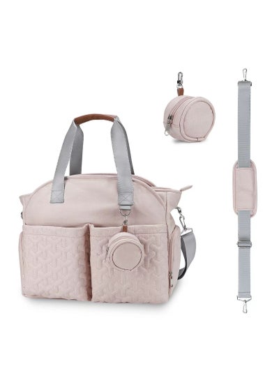 Buy Multi-Functional Large Capacity Durable And Waterproof  Baby Diaper Bag-Pink in Saudi Arabia