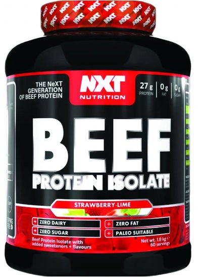 Buy Beef Protein Isolate Juice Zero Dairy Strawberry Lime 60 Servings 1800g in UAE