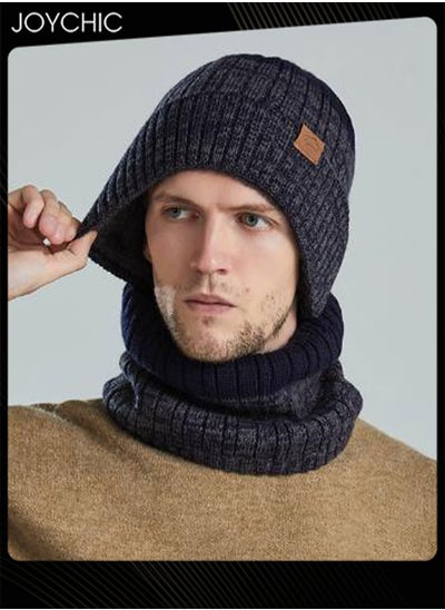 Buy Winter Hat Scarf Set for Men in Saudi Arabia