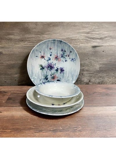 اشتري Dinner Set 24 Pcs  Kutahya  Purple Flower في مصر