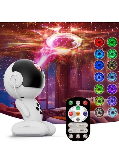 اشتري 15 in 1 Astronaut Projector Light, Galaxy Star Night Light, Robot Projector Lamp Spaceman Starry Night Light, Timer & Remote Control, for Adult Kid's Bedroom Theater Living Ceiling Decor Best Gift في الامارات