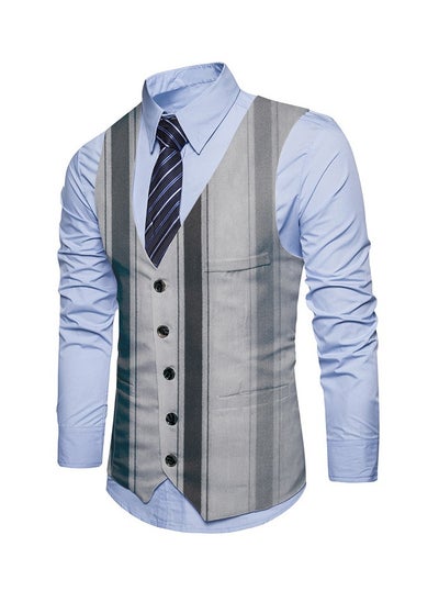 اشتري New Fashionable Personalized Printed Men's Suit Vest في السعودية