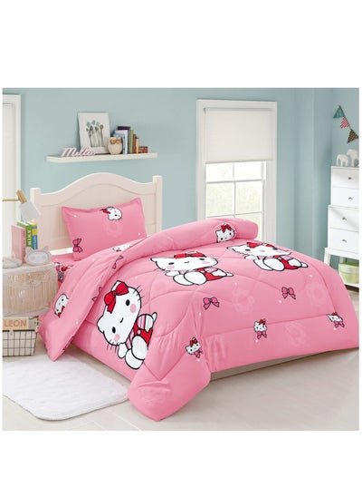 اشتري Soft and Fluffy Medium Fill 3 Piece Crib Bedding Set Reversible Bedspread Comforter Set One Size for Boys Girls في السعودية