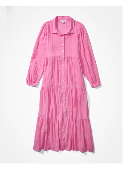 Buy AE Button-Up Midi Shirt Dress in UAE