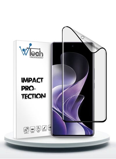 Buy vivo V40 / V40 Pro / V40 Lite 5G 2024 Nano Ceramic Full Glue Full Cover Matte Flexible Screen Protector - Clear/Black in Saudi Arabia