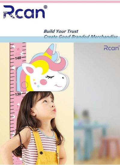 Buy Cartoon Unicorn 3D Removable Growth Height Chart Ruler Measurement DIY Wall Stickers For Home Kids Childern Nursery Room Art Decor in Saudi Arabia