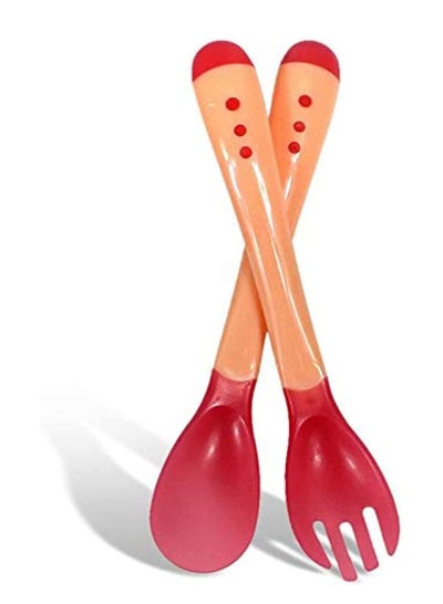 Buy Spoon And Fork Set Red in Egypt