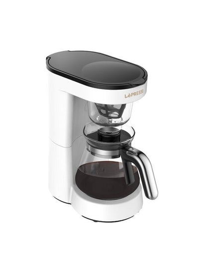 Buy Drip Coffee Maker, 0.75L, 4 Cup Glass Carafe, 700W, 40 Min Auto Power-Off, White in UAE