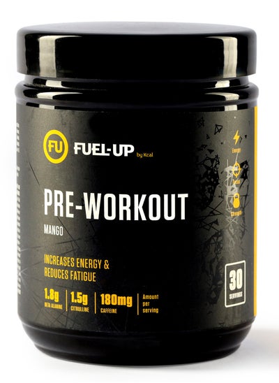 Buy Pre Workout - Mango Flavour-1.8g Beta Alanine-1.5g Citrulline- 180mg Caffeine- 30 Servings- 300g in UAE