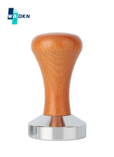 Buy Espresso Tamping Pad - Wooden Handle and Stainless Steel Base for Barista Coffee Accessories Tools in Saudi Arabia