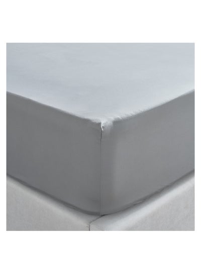 Buy Cotton Percale 200 Thread Count Full Fitted Sheet - 120x200 cm in Saudi Arabia