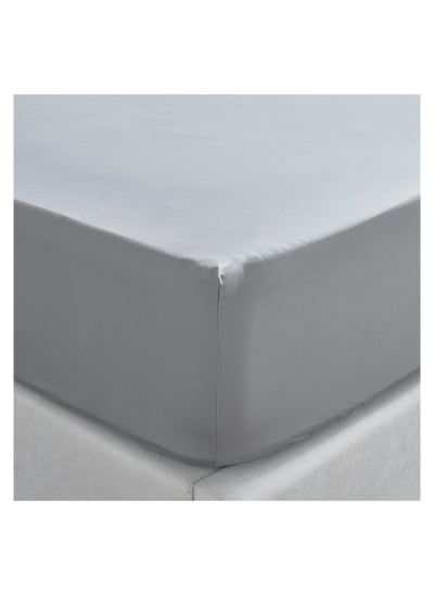 Buy Cotton Percale 200 Thread Count Full Fitted Sheet - 120x200 cm in Saudi Arabia