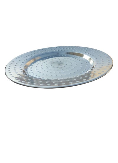 Buy Large Aluminium Serving Granulated Plate For Dinner Serving Plates,Round Plates in Saudi Arabia