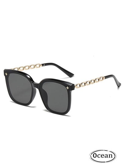 Buy Metal Chain Arms UV Protection Sunglasses in UAE