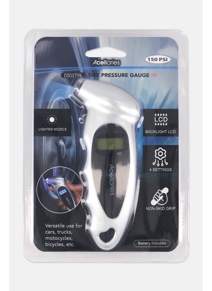 Buy Digital Tire Pressure Gauge 150PSI, Grey in UAE