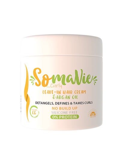 Buy Somavie Leave In Cream Argan Oil for High & Sensitive Protein and Low Porosity Curly Hair 250ml in Egypt