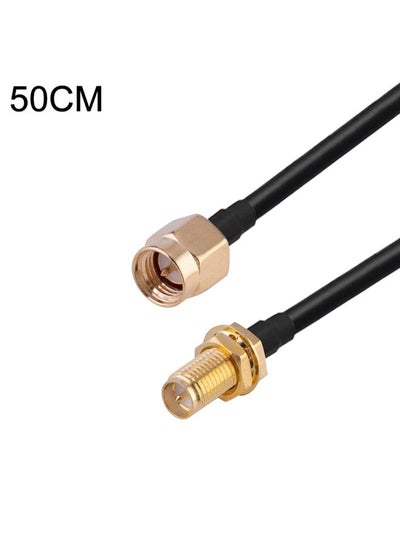 Buy SMA Male to SMA Female RG174 RF Coaxial Adapter Cable, Length: 50cm in Saudi Arabia