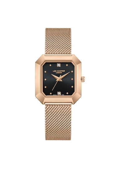 Buy Lee Cooper Women's Watch, Analog Display and Mesh Strap - LC08027.450, Rose Gold in UAE