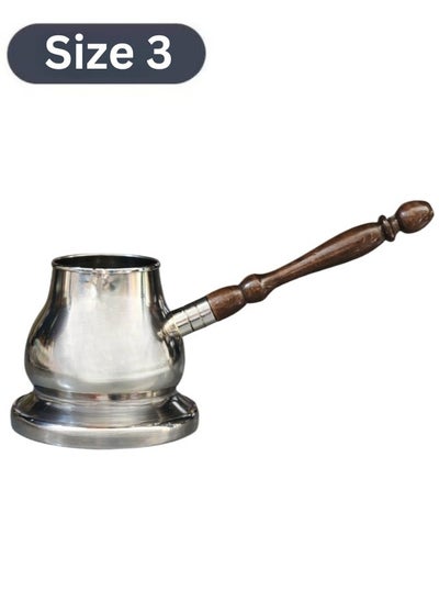 Buy Stainless Steel Coffee Pot with Wooden Handle Size 3 in Egypt