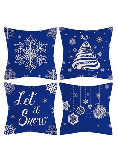 اشتري 4Pcs christmas pillow case cover cushion for home decor 45*45cm في الامارات