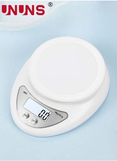 Buy Food Scale With Bowl,Plastic Food Scale Weight With LCD Digital Display,5KG With 1g Precision,Kitchen Scales Digital Weight Grams And oz For Cooking,Baking in UAE